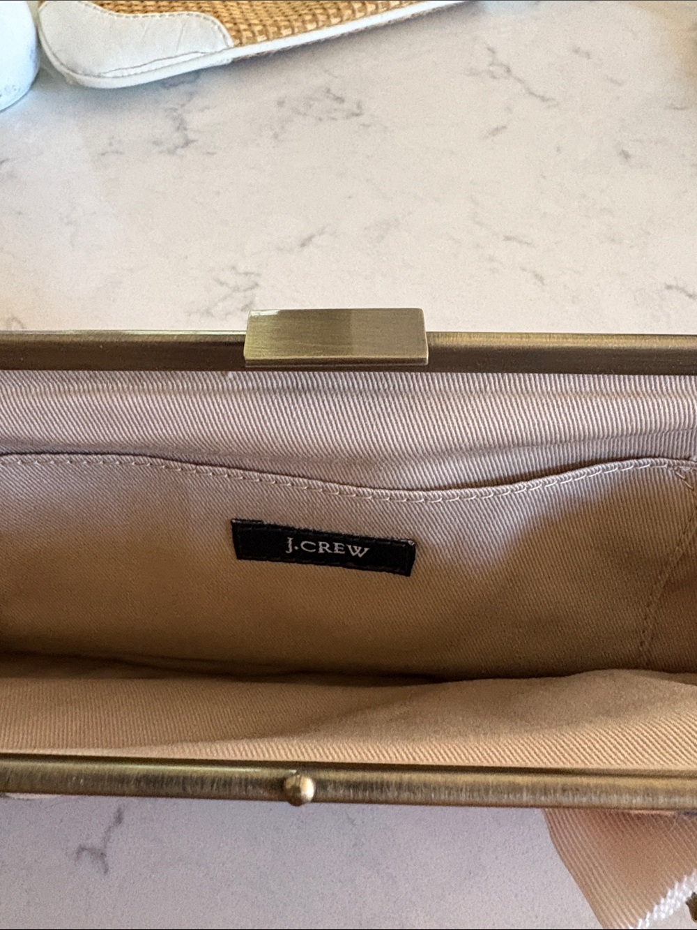 J Crew Plaid Clutch with Floral Accent - Multicolor - Picture 2 of 5
